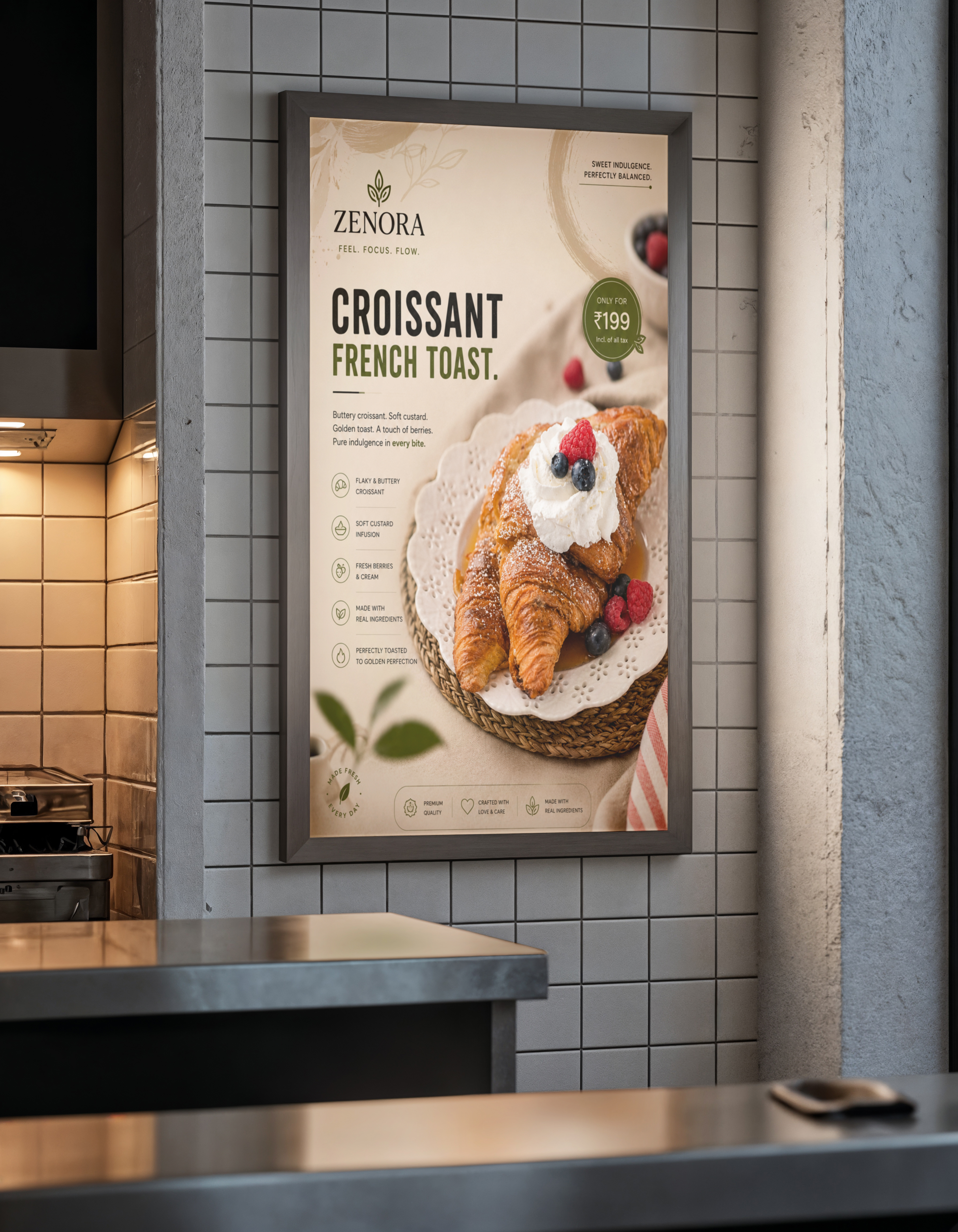 Zenora Croissant Mockup